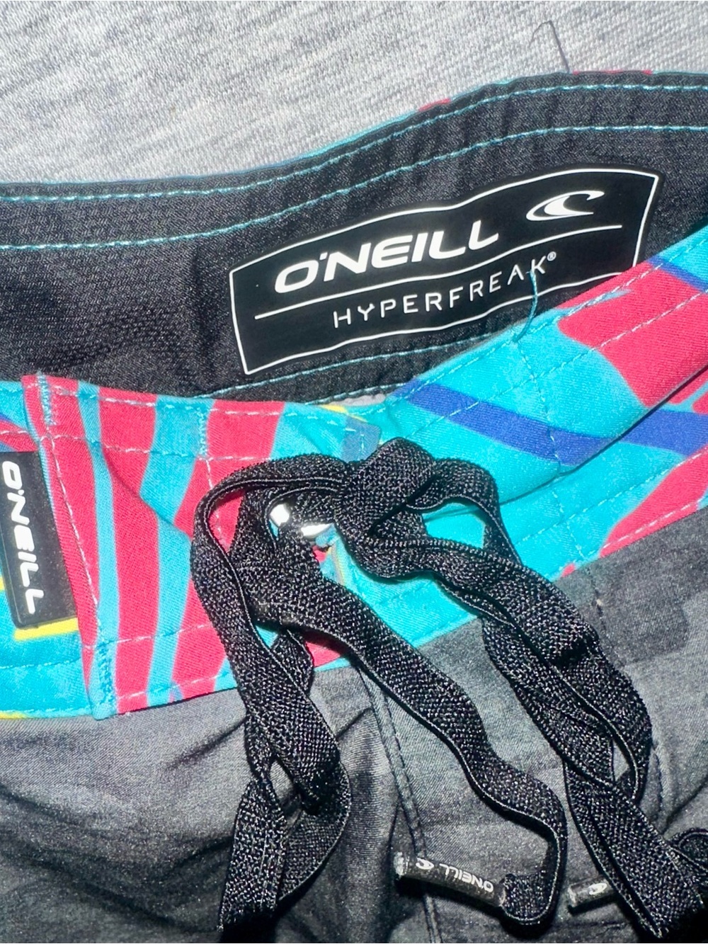 O'Neill Hyperfreak Mens Camo Boardshorts Tropical Swim Trunks Size 33 Stretch - Picture 5 of 9